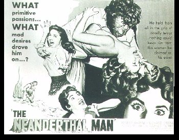 Movie poster: The Neanderthal Man